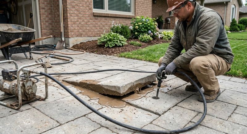 Sunken Driveway Lifting in Des Moines, IA