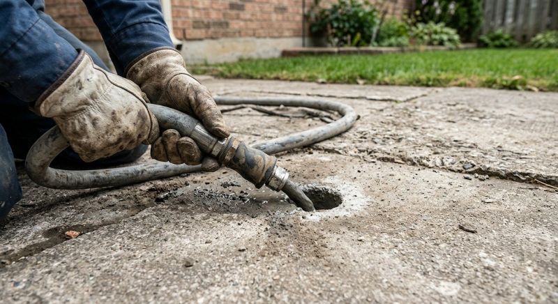 Concrete Patio Raising in West Des Moines, IA